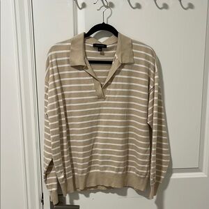 Tan Striped Sweater